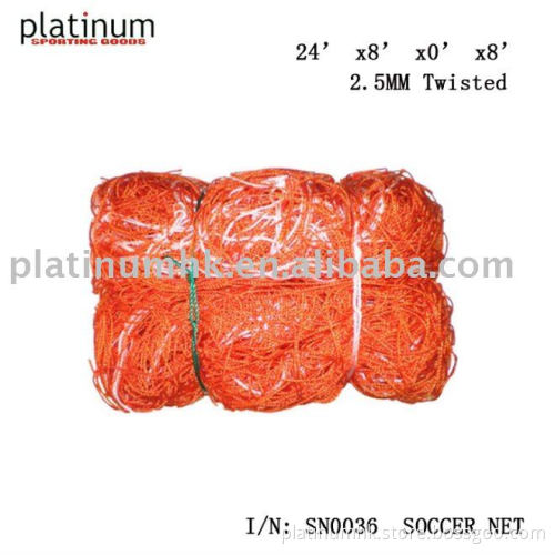 soccer net(SN0036, 24'x8'x4'x10', 2.5mm, Twisted net)